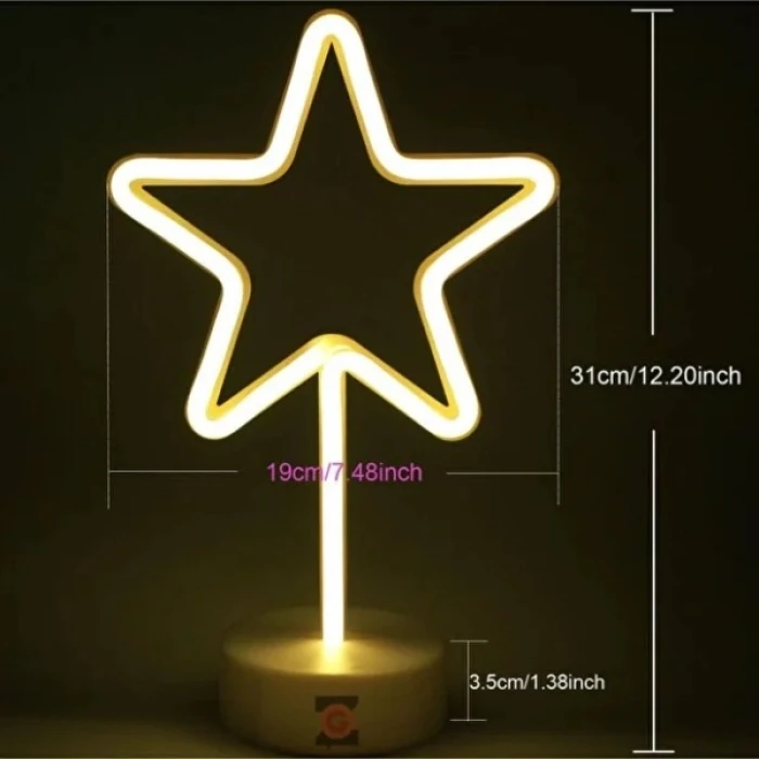 Yıldız Neon LED Lamba