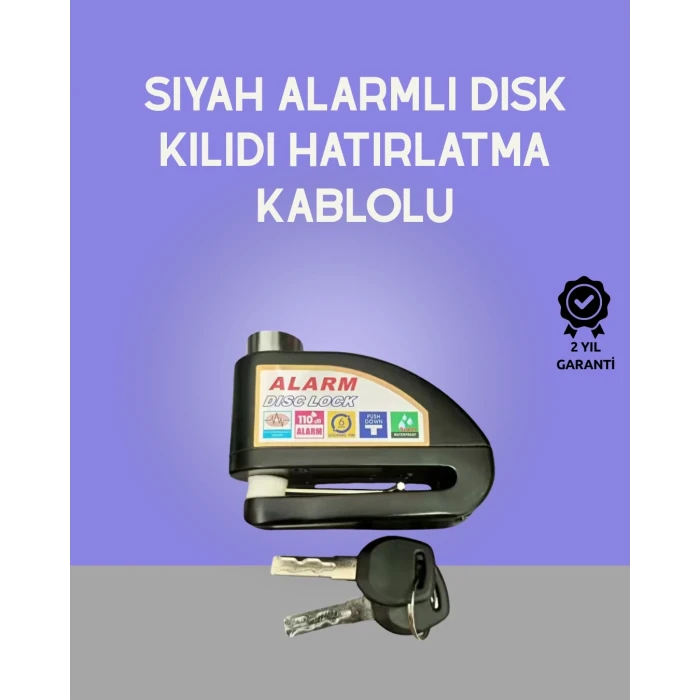 Yüksek Sesli 110db Çelik Disk Kilidi Su Geçirmez