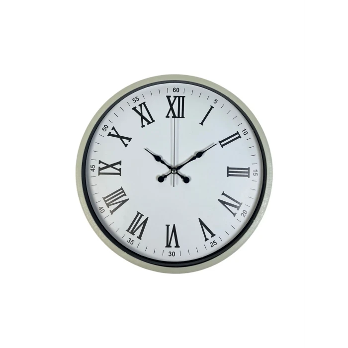 Zentime 36 Cm Krem Dekoratif Duvar Saati