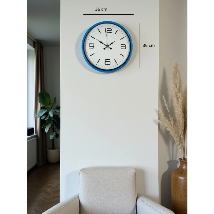 Zentime 36 Cm Mavi Dekoratid Duvar Saati