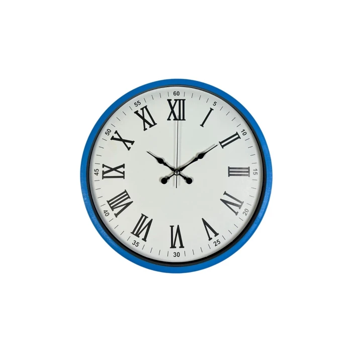 Zentime 36 Cm Mavi Dekoratif Duvar Saati