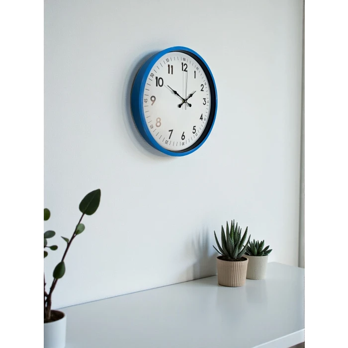 Zentime 36 Cm Mavi Dekoratif Duvar Saati