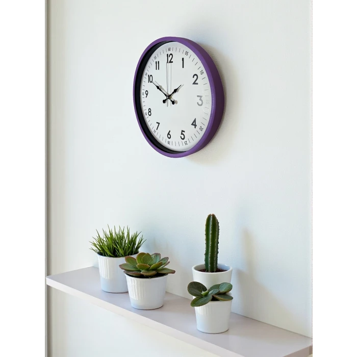 Zentime 36 Cm Mor Dekoratif Duvar Saati