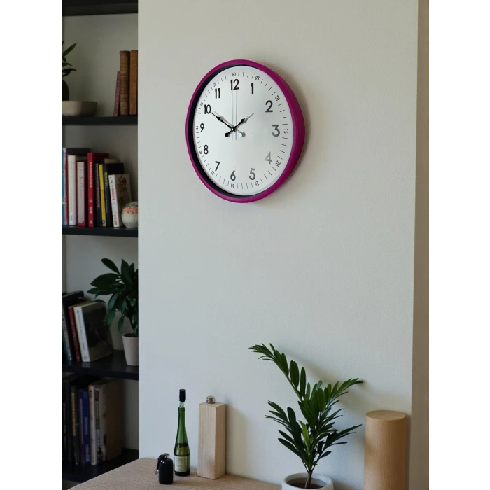 Zentime 36 Cm Pembe Dekoratif Duvar Saati