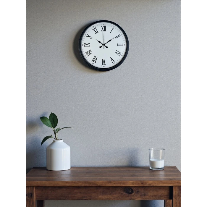 Zentime 36 Cm Siyah Dekoratif Duvar Saati