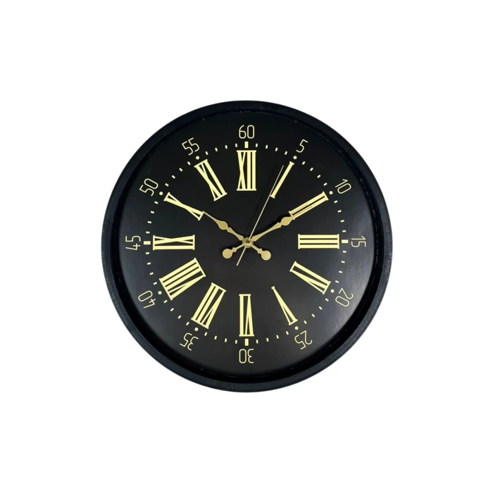 Zentime 36 Cm Siyah Dekoratif Duvar Saati