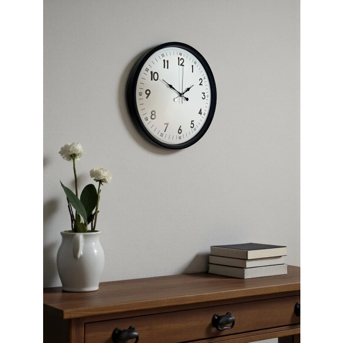 Zentime 36 Cm Siyah Dekoratif Duvar Saati