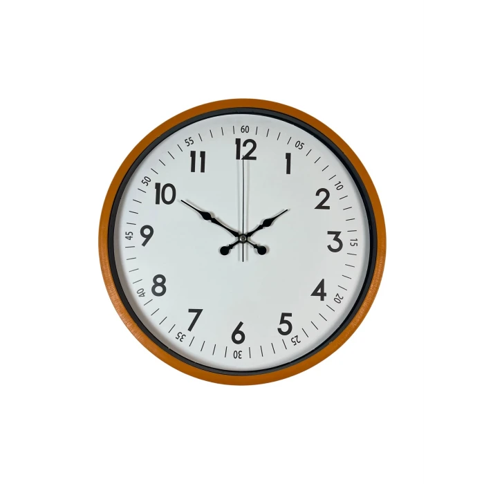 Zentime 36 Cm Turuncu Dekoratif Duvar Saati
