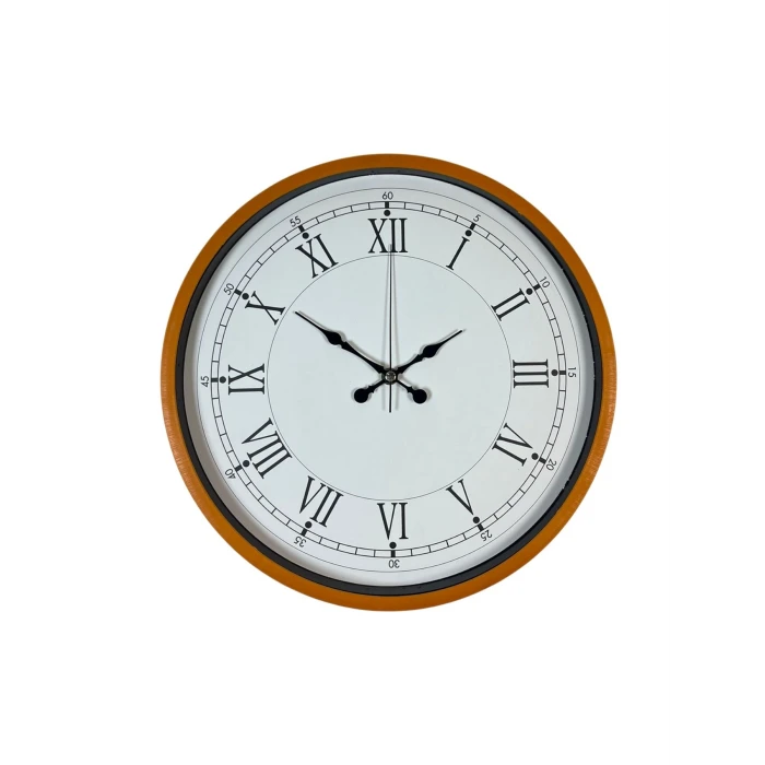 Zentime 36 Cm Turuncu Dekoratif Duvar Saati