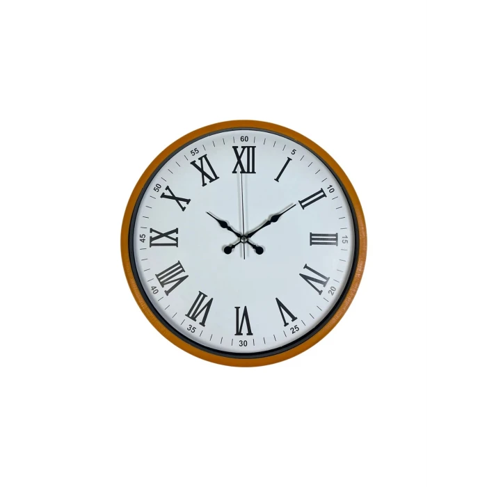 Zentime 36 Cm Turuncu Dekoratif Duvar Saati