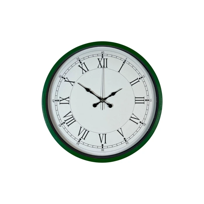 Zentime 36 Cm Yeşil Dekoratif Duvar Saati