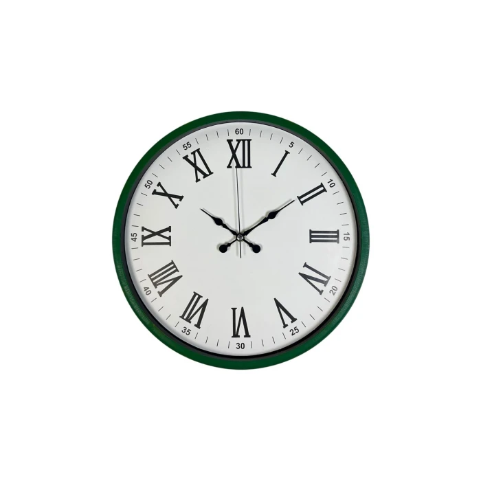 Zentime 36 Cm Yeşil Dekoratif Duvar Saati