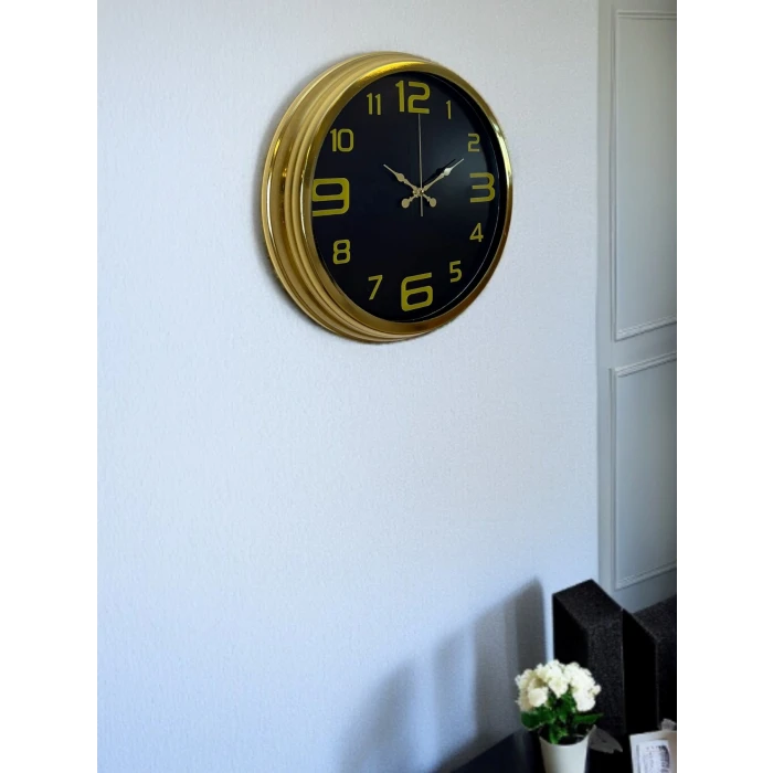 Zentime 40 Cm Gold Lüks Duvar Saati