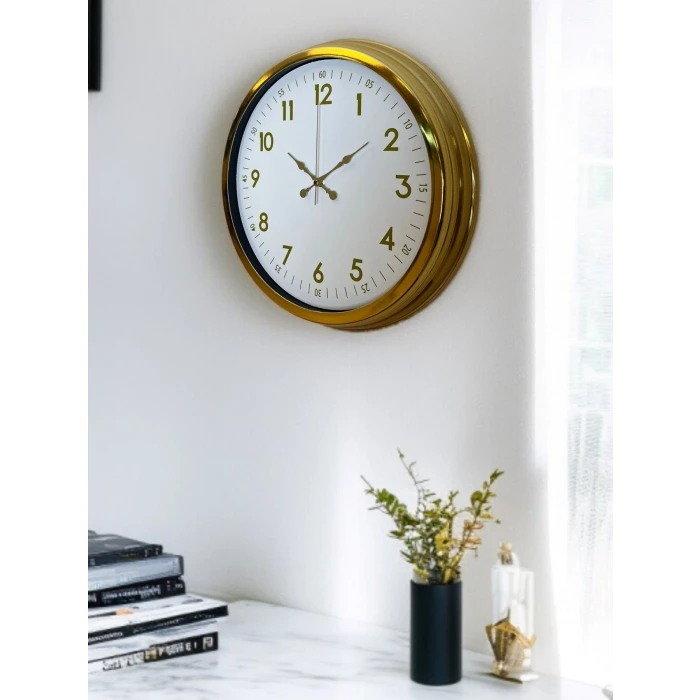 Zentime 40 Cm Gold Lüks Duvar Saati