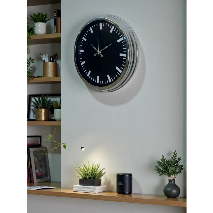 Zentime 40 Cm Krom Şık Duvar Saati