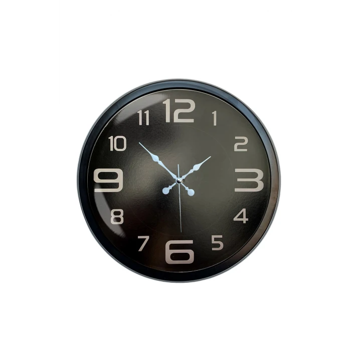 Zentime 40 Cm Siyah Şık Duvar Saati