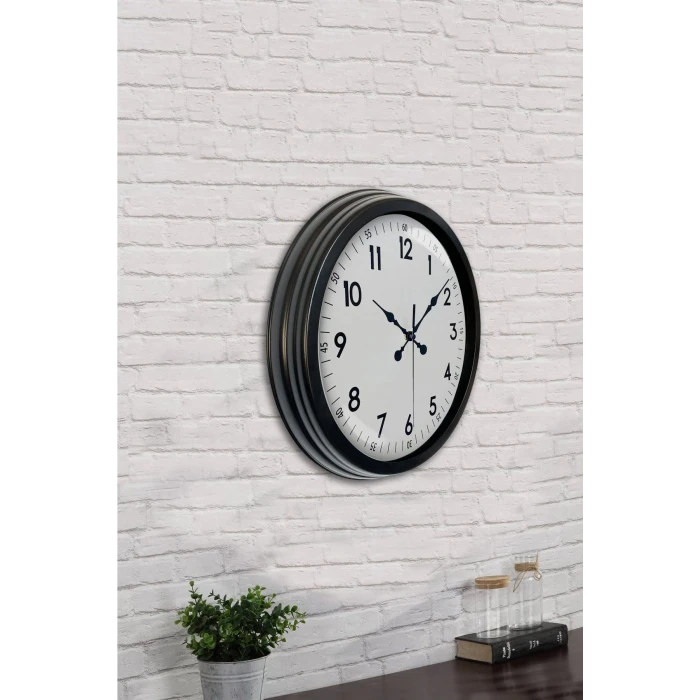 Zentime 40 Cm Siyah Şık Duvar Saati