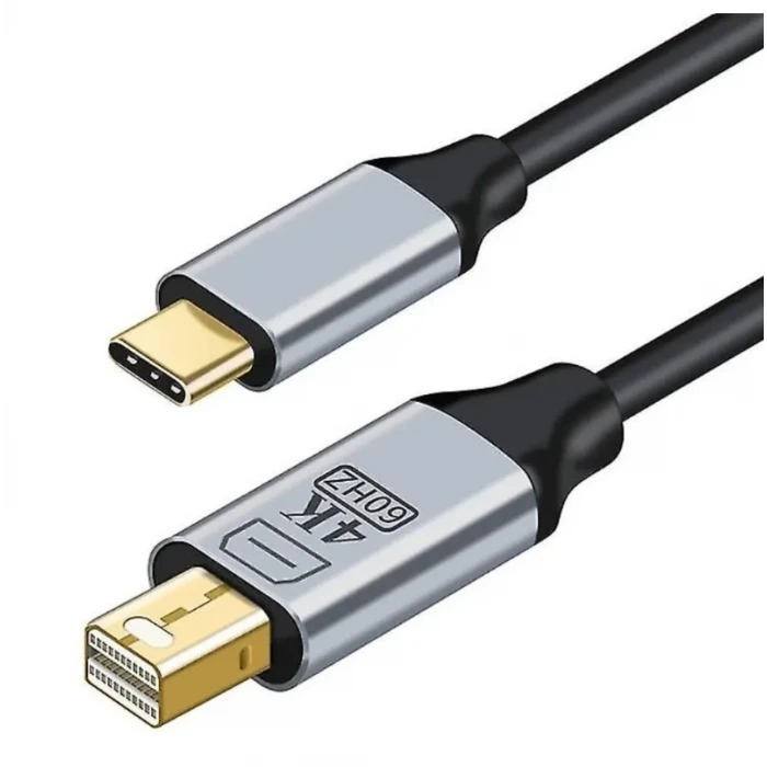 ZR126 Siyah Type-C Mini Dp Çevirici Kablo 1,8 M