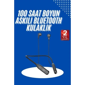 100 Saat Kablolu Boyun Askılı Dijital Göstergeli Bluetooth Kulaklık