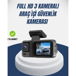 1080p Üç Kameralı Araç Kamerası Wi-fi Destekli Park Modu Ve G-sensörlü