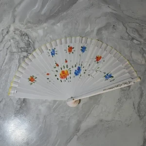 12li Bambu Çift Taraflı Renkli Yelpaze