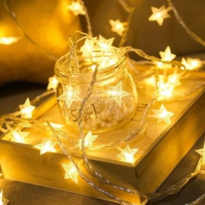 20 Adet Mini Yıldız Led 5 Metre Günışığı Rengi Dekoratif Led (4887)