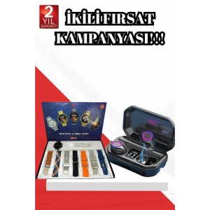 2025 Model Çok Kordonlu Akıllı Saat Ve Bluetooth Kulaklık El Fenerli