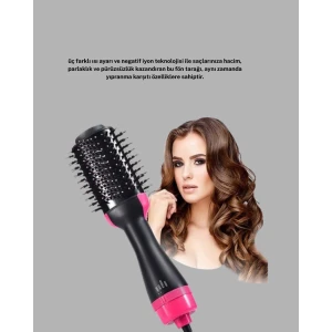220°C Profesyonel Fön Tarağı – Negatif İyon Teknolojili, 3 Isı Kademeli, 1200W