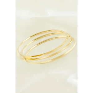 3 Adet Ajda Lüks Çelik Bilezik 65*2 mm