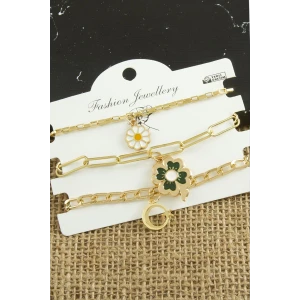 3 Adet Yonca Trend Zincir Bileklik