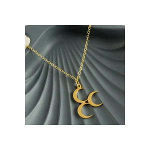 3 Hilal Uçlu Kolye
