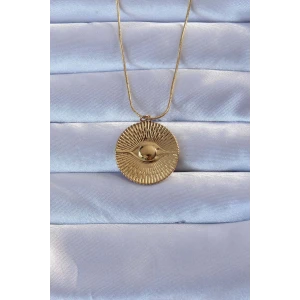 ietaks™ 316L Altın Renk İşlemeli Göz Kolye