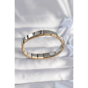 ietaks™ 316L Çelik Çift Renk Yazılı Nomination Bileklik