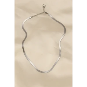 316L Çelik Silver Renk 45 cm İtalyan Zincir Model Kadın Kolye - TJ-BKO5903