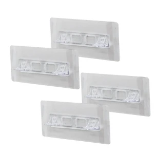 4PCS  RAF AYAK APARATI   ŞEFFAF PVC YAPIŞKANLI + VİDALANABİLİR   2X10CM (4887)
