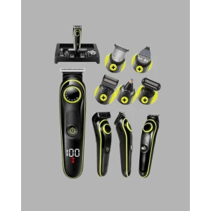 5’i 1 Arada Şarjlı Tıraş Makinesi – Paslanmaz Çelik Başlıklı, Yüz ve Vücut Bakım Cihazı