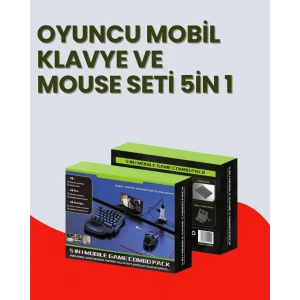 5in1 Bt5.3 Mobil Oyun Kiti Klavye Mouse Dönüştürücü Seti