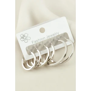 6 Adet Ezme Halka Küpe 2-2,5-3 cm