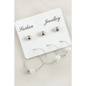 6 Adet İnci Halka Küpe 2,5 cm