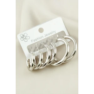 6 Adet Kalın Boru Halka Küpe 2-2,5-3 cm