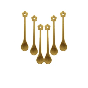 6 PCS   MİNİ   BAMBU AHŞAP KAŞIK   14.5CM (4887)