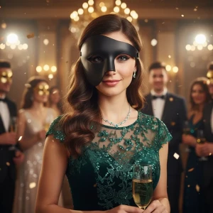 ieg™ Siyah Yarım Erkek Maske – Phantom Parti  Balo Maskesi