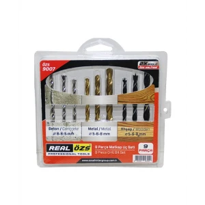 9 PARÇA  MATKAP UCU SETİ BETON - METAL - AHŞAP - 5-6-8MM (K95)