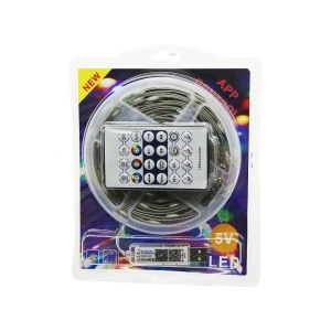 9mt  Kumandalı - Usb Li  Rgb Şerit Led  0.4w/m - 20lm/led   -20+55°c