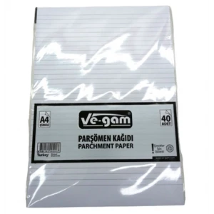 A4 40 Parça  Çizgili Parşömen Kağıdı