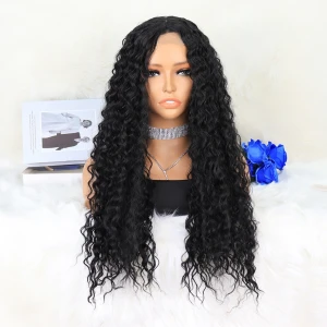 Afro Dalga Siyah Orta Boy Tül Peruk