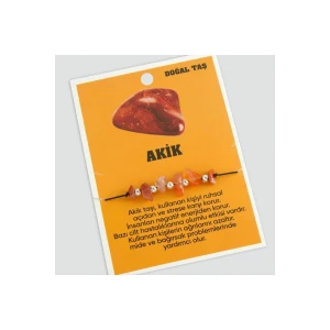 Akik Doğaltaşlı İp Bileklik