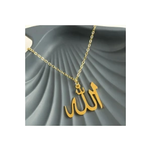 Allah Yazılı Uçlu Kolye