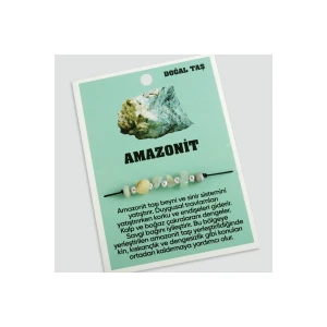 Amazonit Doğaltaşlı İp Bileklik