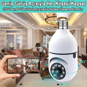 Ampul Kamera Harekete Duyarlı Gece Görüşlü İEG